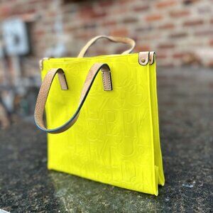 Dooney Bourke IT Acrylic Yellow Monogram Shopper Small Size